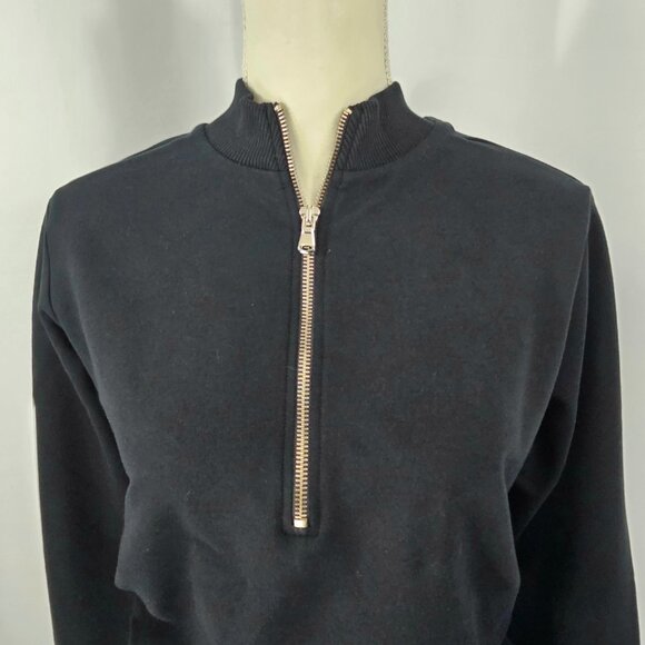Universal Standard Zoe Women's Black Half Zip High Neck Pullover Size XS NWT - Picture 3 of 16